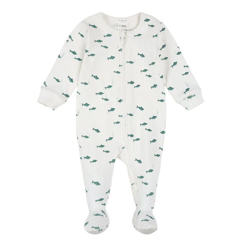 Pyjama en coton organique - Poissons - Nouveau-né à 24 mois