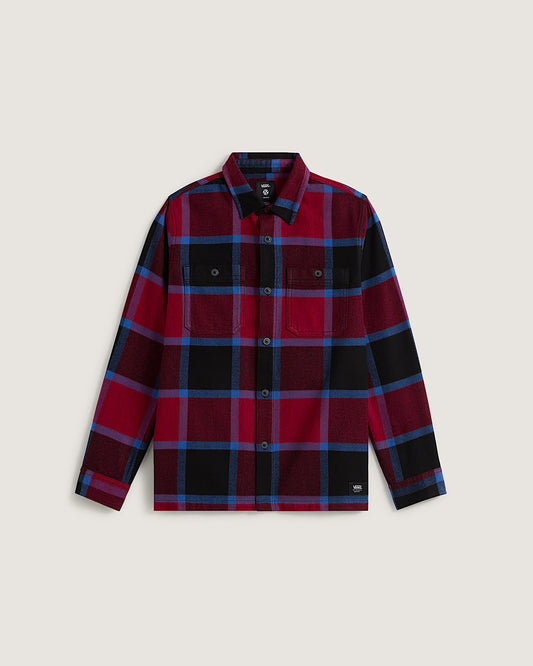Chemise à manches longues - Bordeaux/Noir - 8 à 14 ans
