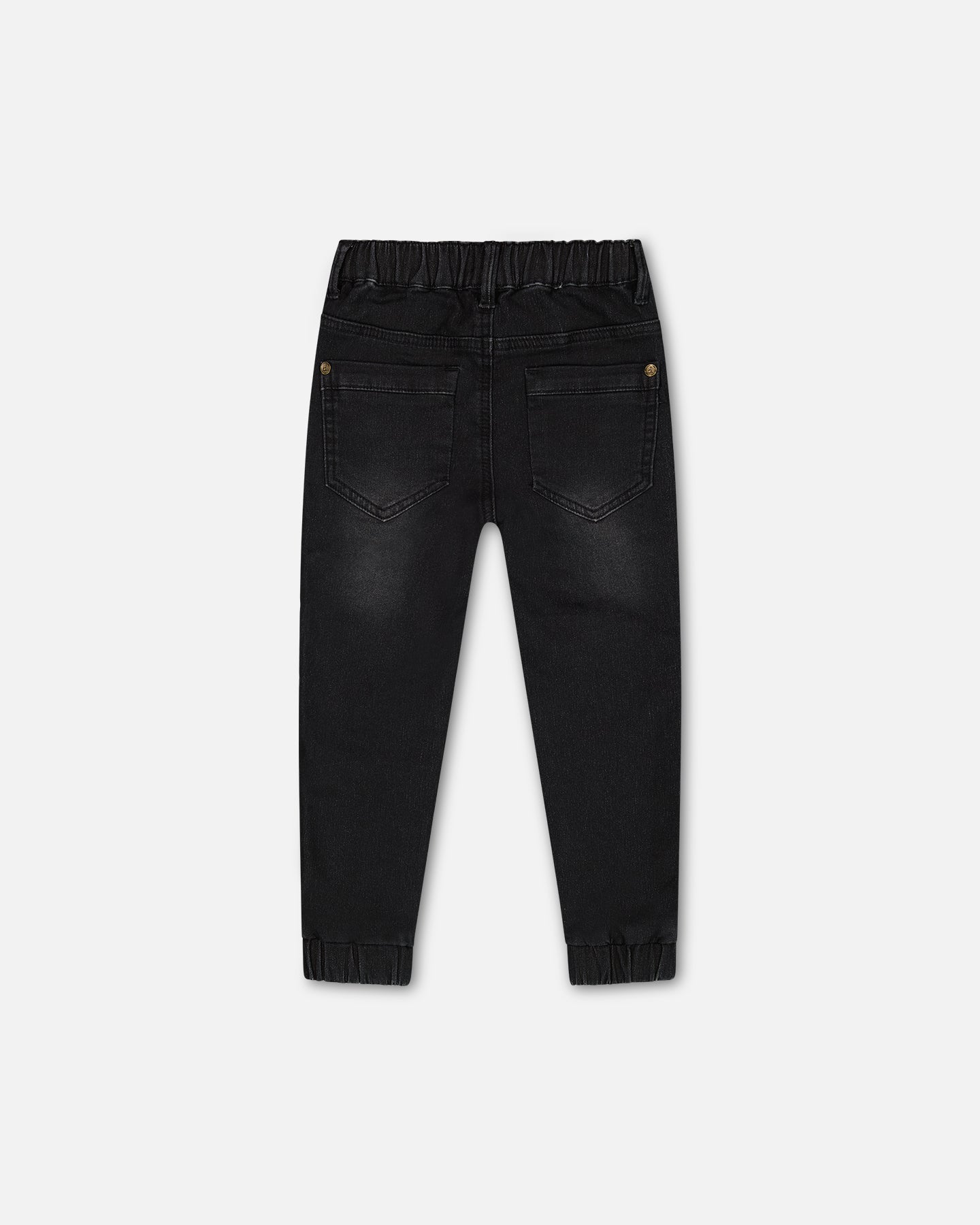 Jogger en denim extensible - Texturé noir-  F30YB24-124 - 2 à 12 ans