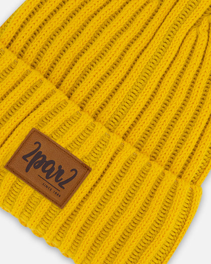 Tuque en tricot - F30WT24-254- Jaune minéral - 2 à 14 ans