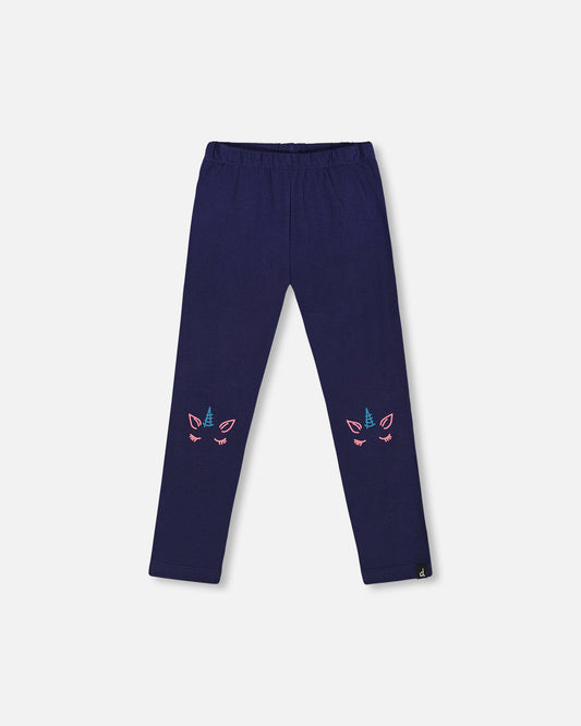 Legging avec Imprimée de licornes aux genoux  - Ma licorne d’argent - G20G61-481 - 2 à 8 ans