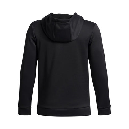 UA Boys' Armour Fleece Embossed Hoodie Noir  - 7 à 14 ans