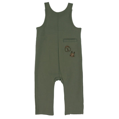 Ensemble cache-couche et salopette - Ma douce forêt - F2659-08 - Nouveau-né à 24 mois