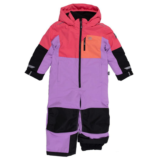 Habit de Neige « Performance » 1 Pièce - rose,mauve et noir - F25M950- 2 à 10 ans