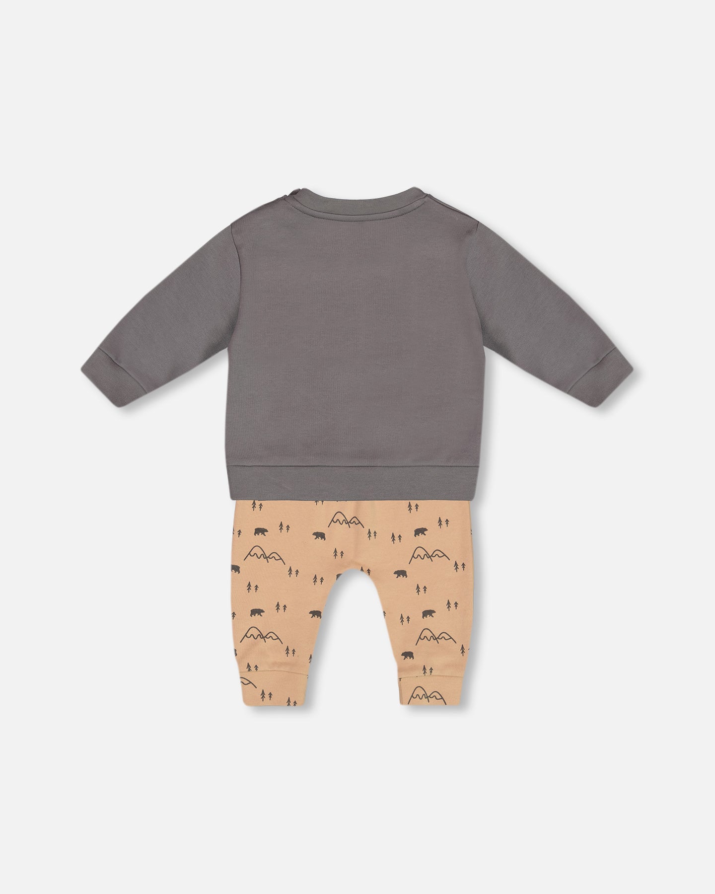 Ensemble chandail et pantalon en coton organique - Maman ours et bébé ours - G20C10-049 - 3 à 24 mois