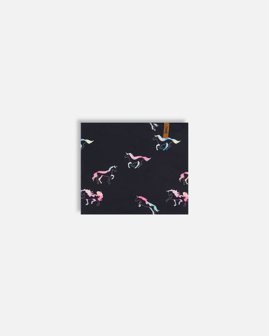 Foulard en coton avec pompon synthétique F30W21-009 - Imprimé de licornes