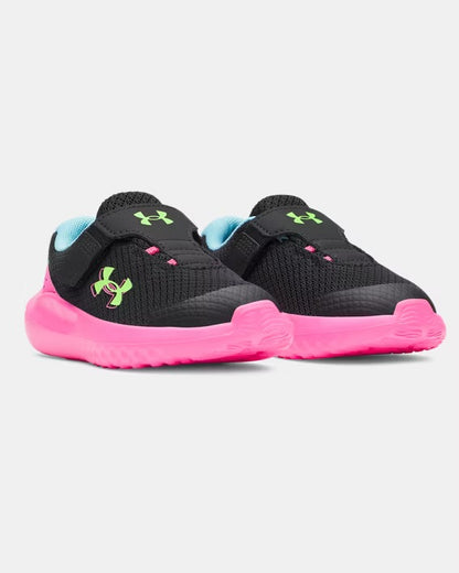 Chaussures de course UA Surge 4AC - 3027110-004 - Noir/Rose - 5E à 10E