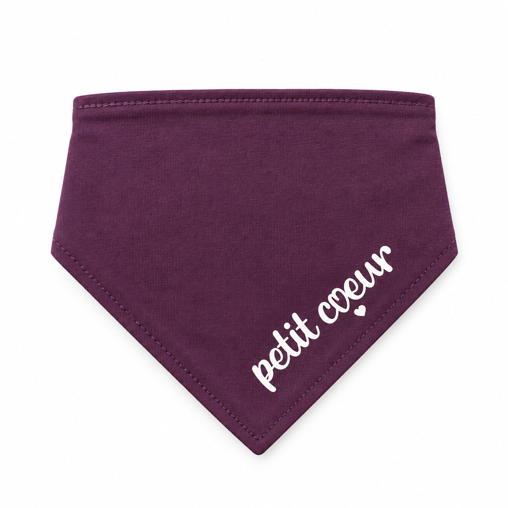 BAVOIR BANDANA  -Petit coeur- 2 choix de couleurs