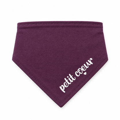 BAVOIR BANDANA  -Petit coeur- 2 choix de couleurs