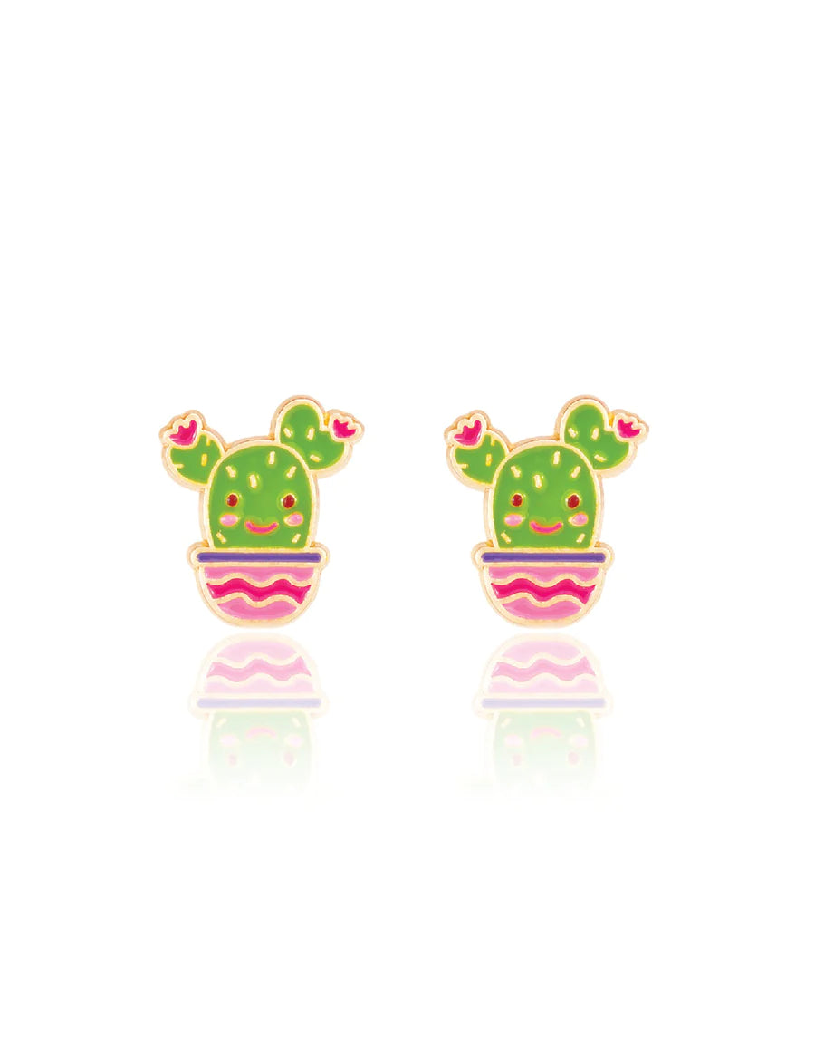 Boucles d'oreilles en étain - Cactus