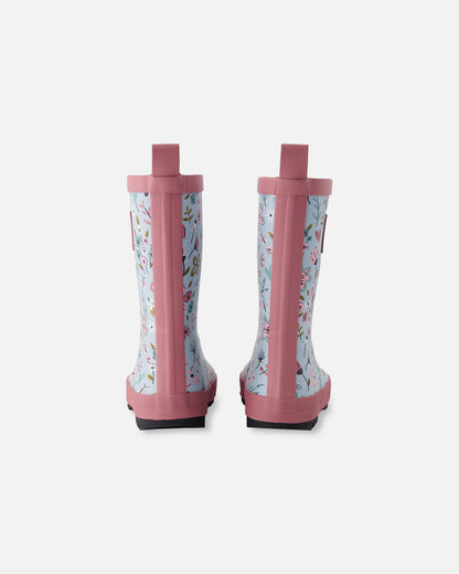 Bottes de pluie H30WB10-3H005 - Imprimé fleurs -4E à 13E