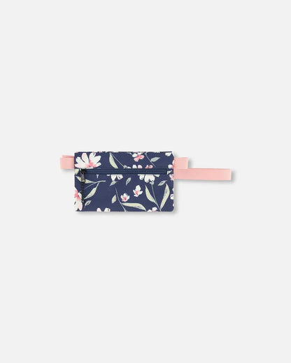 Trousse À Crayons Double H20ZEC_016 - Marine Imprimé Fleurs