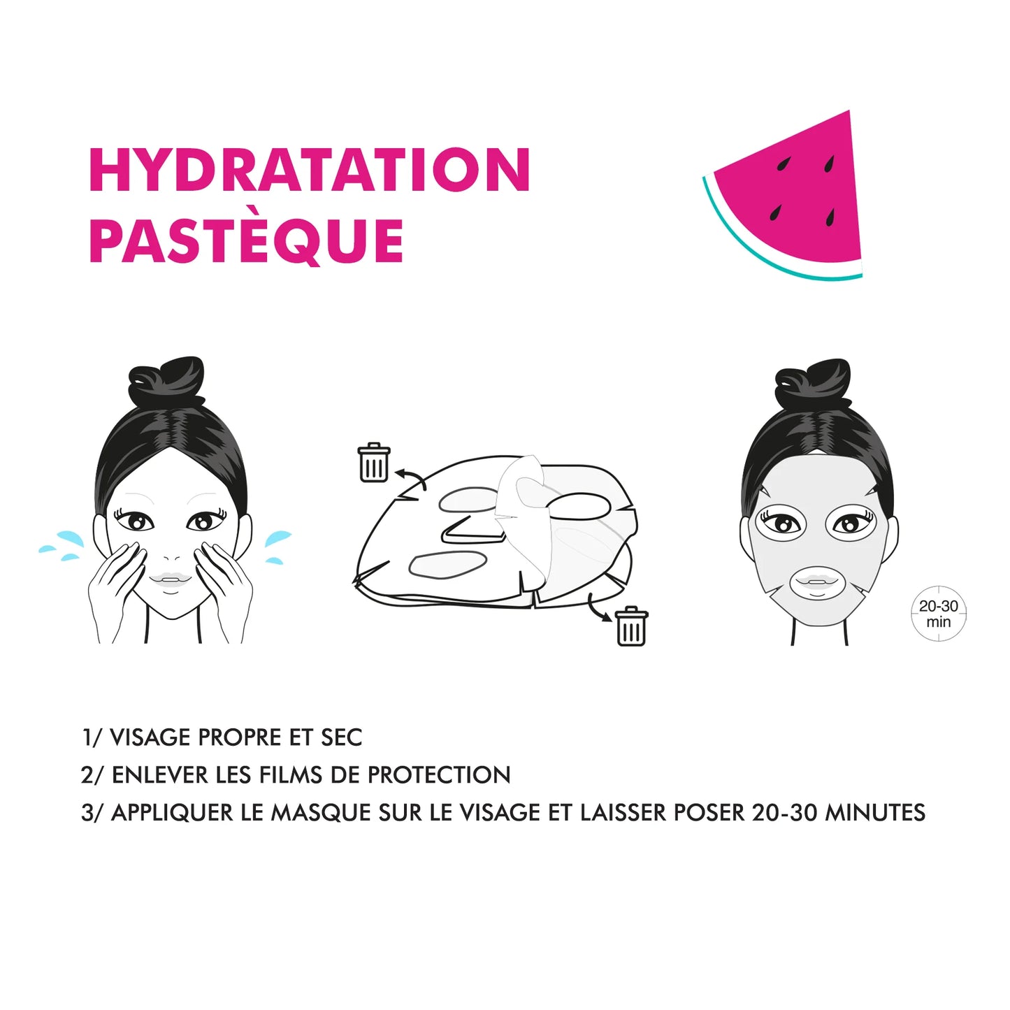 Masque visage- HYDRATATION PASTÈQUE