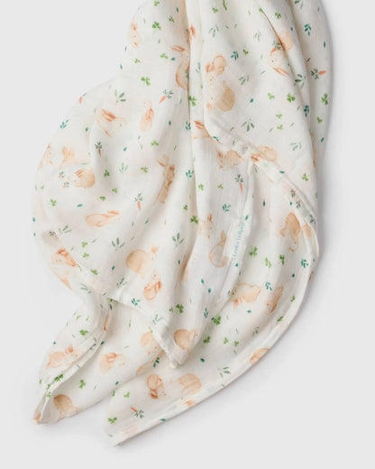 Couverture de mousseline de bambou - Lapin