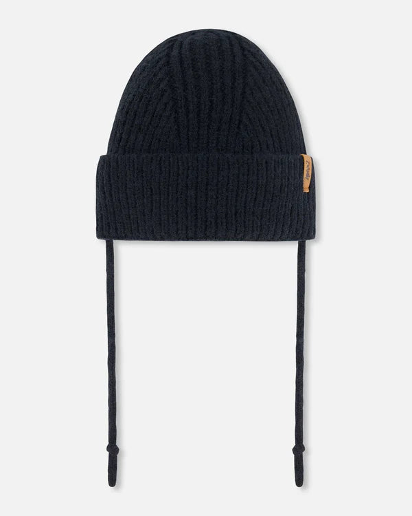 Tuque en tricot avec oreille - Noir - G20ZW08-999 - 6 à 24 mois