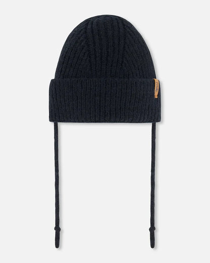 Tuque en tricot avec oreille - Noir - G20ZW08-999 - 6 à 24 mois