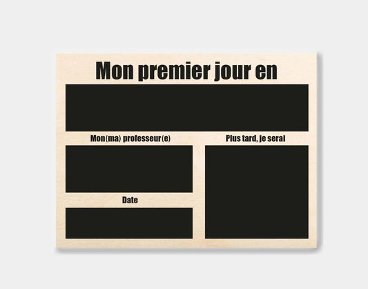 AFFICHE LA RENTRÉE DES CLASSES EN BOIS