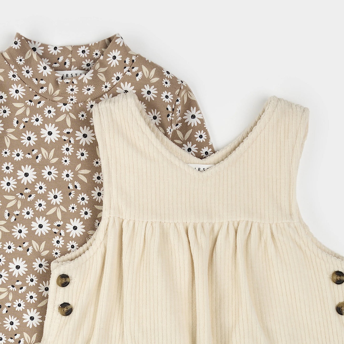 Ensemble 2 pièces jumper et chandail - Crème - 3 à 24 mois