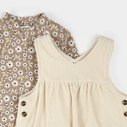 Ensemble 2 pièces jumper et chandail - Crème - 3 à 24 mois