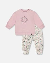 Ensemble chandail de mousseline de coton et pantalon - H20A14-557 - 3 à 24 mois