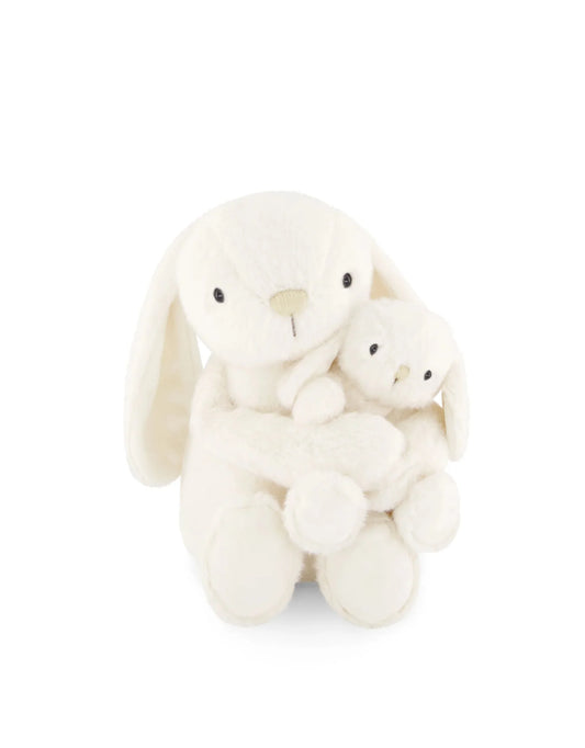 PELUCHE FRANKIE LE LAPIN CÂLIN ET SON BÉBÉ - MARSHMALLOW