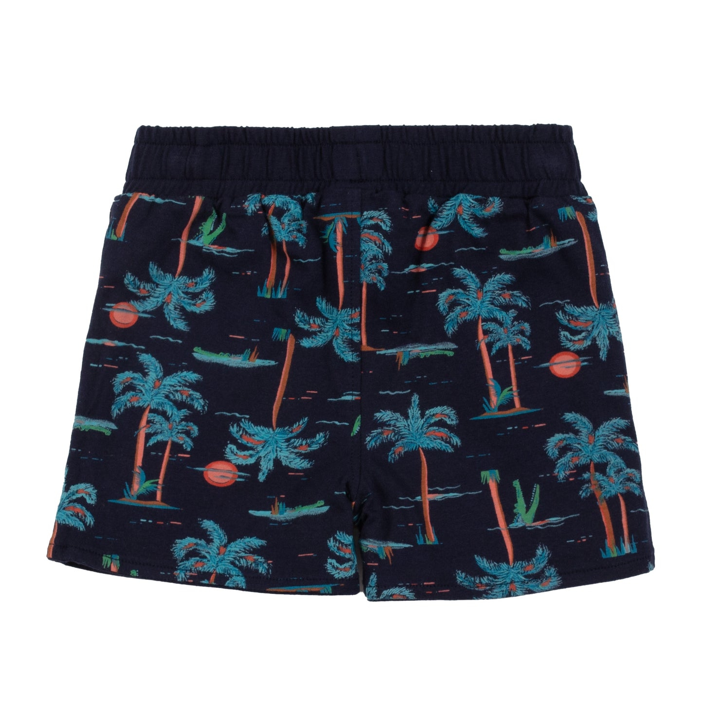 Culotte courtes reversible marine/imprimé - Un été à la piscine - S2453-03 - 6 à 24 mois