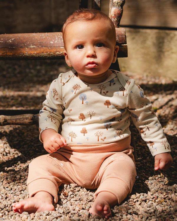 Pantalon Évolutif Brun Avec Ours En Coton Biologique   - H20C70-052 - 3 à 24 mois