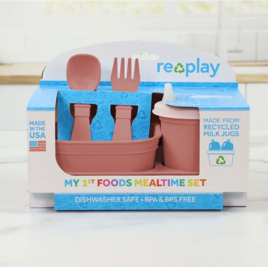 Ensemble repas en plastique recyclé - Désert