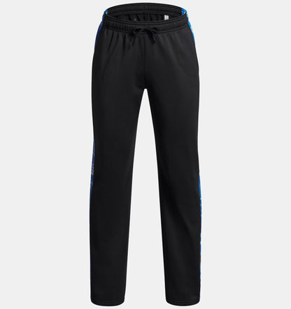 UA Boys'Brawler Print Fill Tapered Pants Noir/Bleu Atlantis - 7 à 14 ans