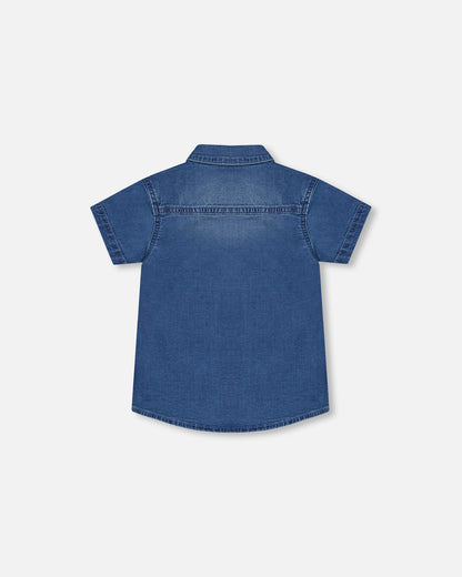 Chemise à manche courtes en denim - G30S16-123 - 2 à 8 ans