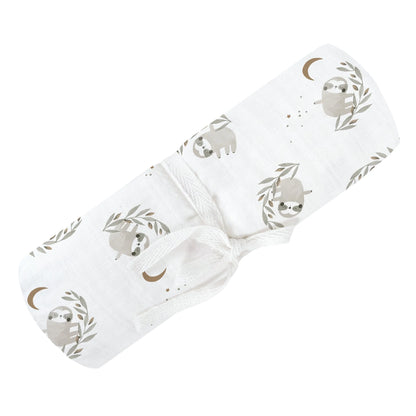Couverture mousseline de coton unie - Paresseux