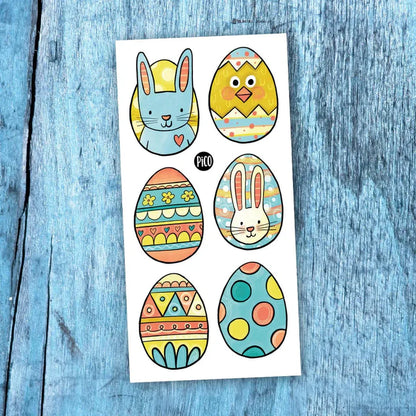 Tatouages  - Promo de Pâques - Ensemble de 6 tatouages