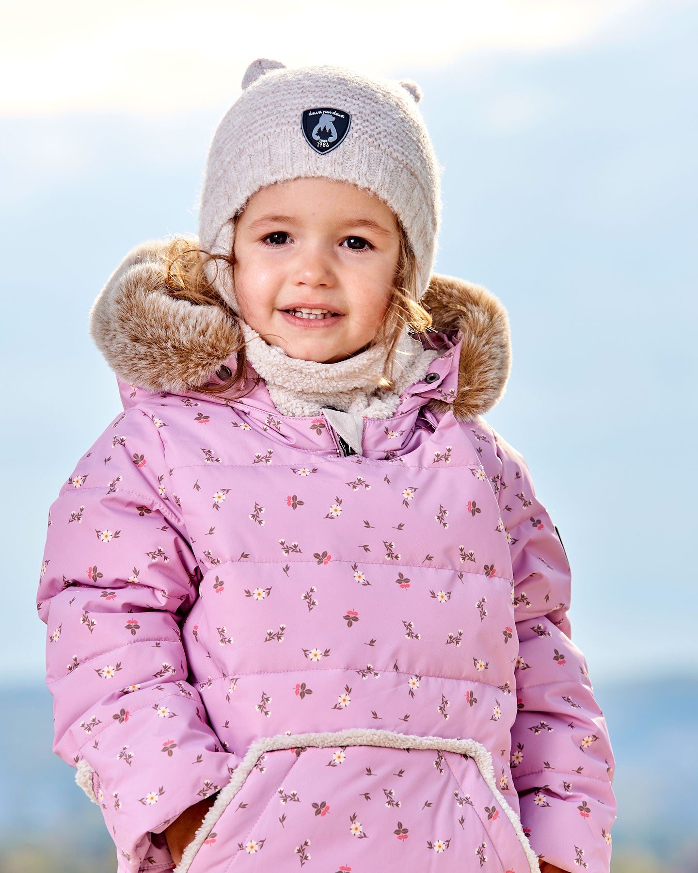 Tuque en tricot d’hiver avec oreille - Blanc - G10ZA03-106 - 3 à 24 mois