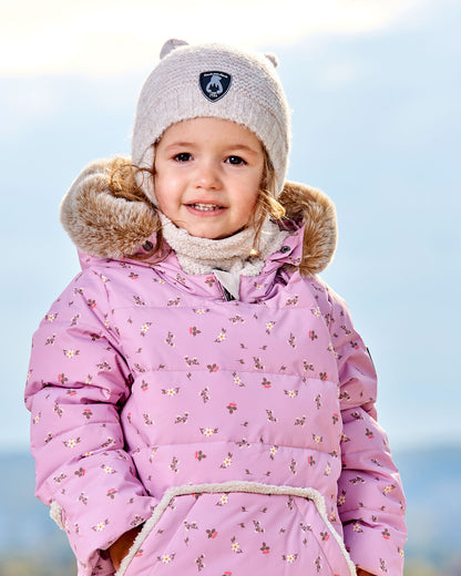 Tuque en tricot d’hiver avec oreille - Blanc - G10ZA03-106 - 3 à 24 mois