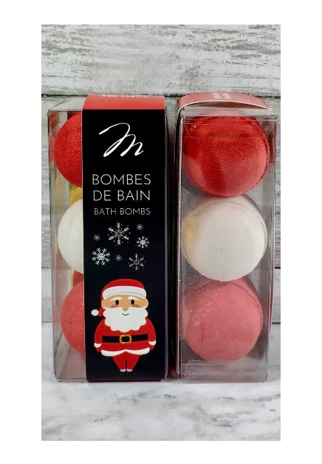 Ensemble de 3 Mini Bombes de Bain - Père-Noel