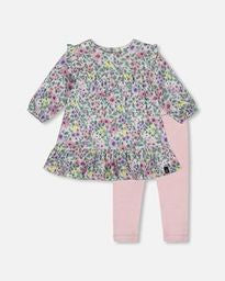Ensemble tunique de mousseline de coton et leggings - H20A10-046 - 3 à 24 mois
