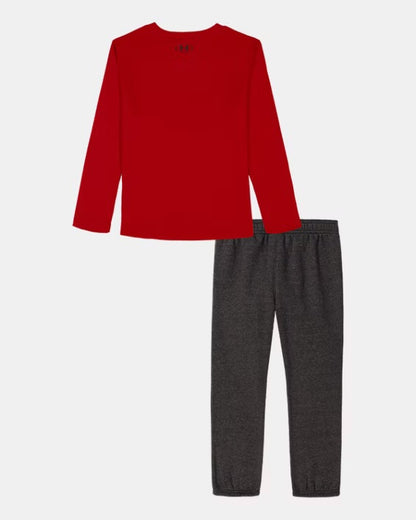 Ensemble t-shirt à manches longues et pantalon - Rouge/Gris - 4 à 7 ans