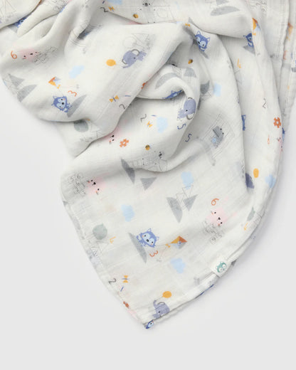Couverture de mousseline de bambou - Mini Mathletes