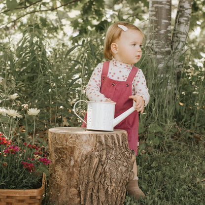 Ensemble Robe en corduroy « Jardins floral » - 3 à 24M