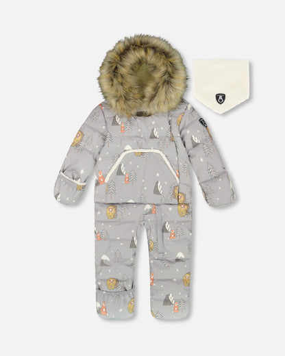 Habit de Neige 1 Pièces - Imprimé gris - H10B701-004 - 6 à 24 mois