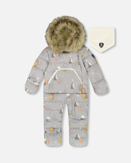 Habit de Neige 1 Pièces - Imprimé gris - H10B701-004 - 6 à 24 mois