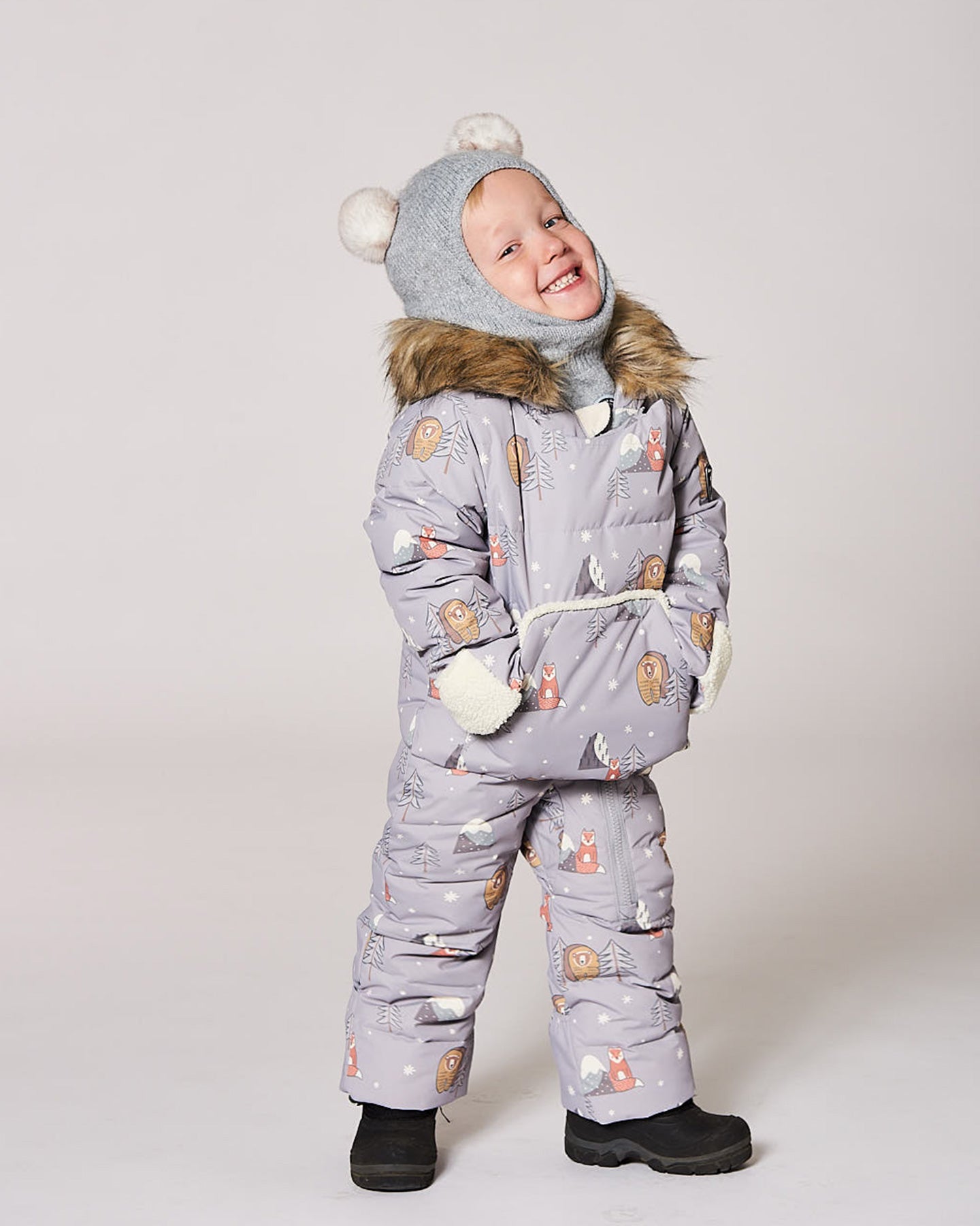 Habit de Neige 1 Pièces - Imprimé gris - H10B701-004 - 6 à 24 mois
