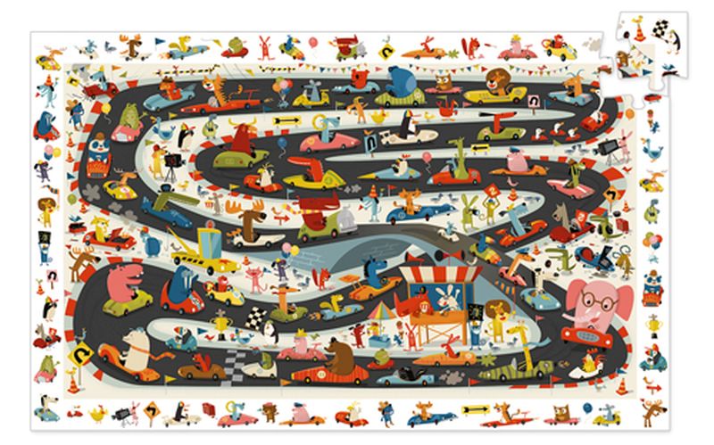 Puzzle observation / Rallye automobile / 54 pcs