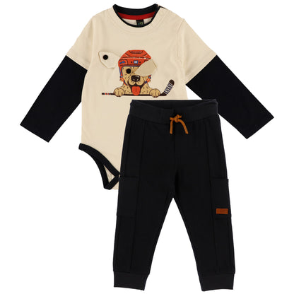 Ensemble cache-couche et pantalon - Jour de match - F2653-01 - 3 à 24 mois