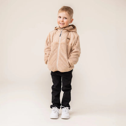 Veste de sherpa - F25VS01 - Beige - 2 à 12 ans