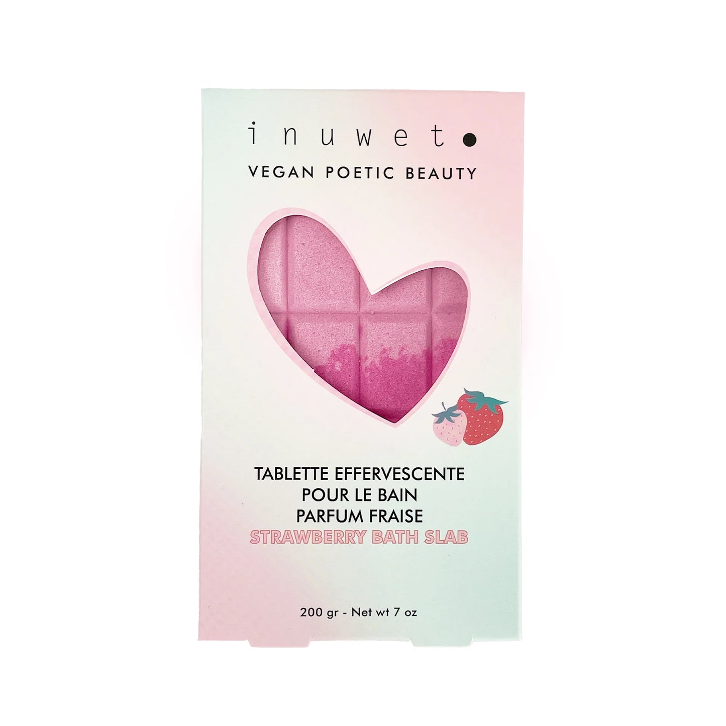 Tablette de bain effervescente rose - Fraise