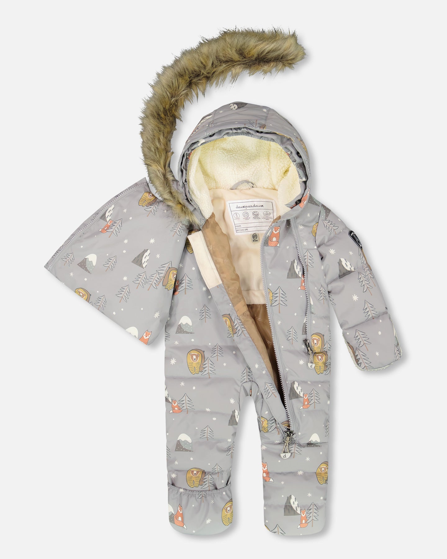 Habit de Neige 1 Pièces - Imprimé gris - H10B701-004 - 6 à 24 mois