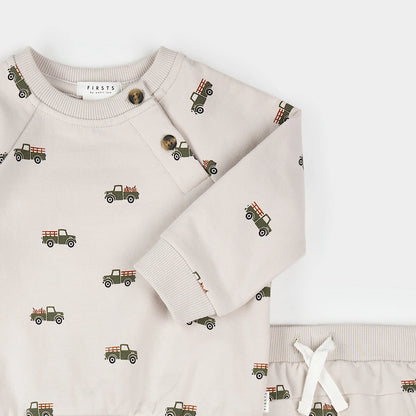 Ensemble 2 pièces Chandail et pantalon - Camion de citrouilles - 3 à 24 mois
