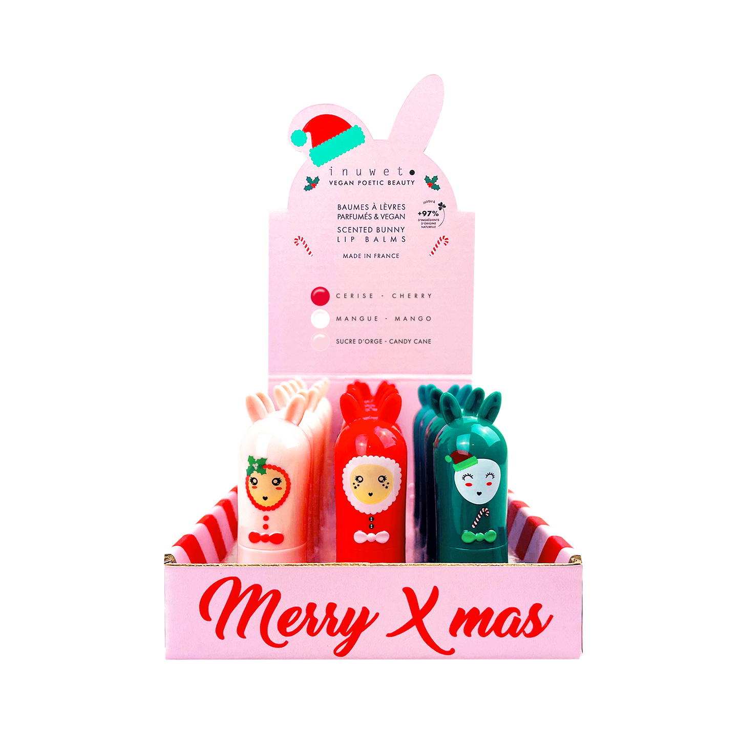 Baume à lèvres- Canne de bonbon