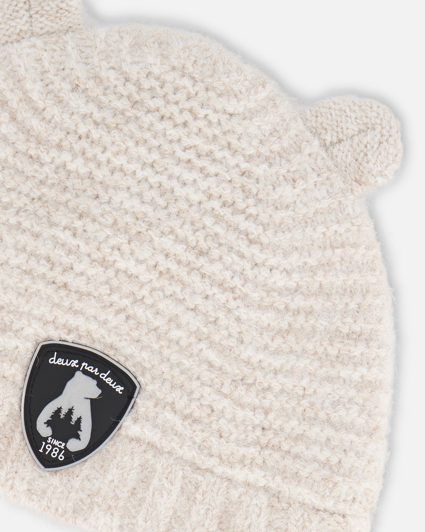 Tuque en tricot d’hiver avec oreille - Blanc - G10ZA03-106 - 3 à 24 mois